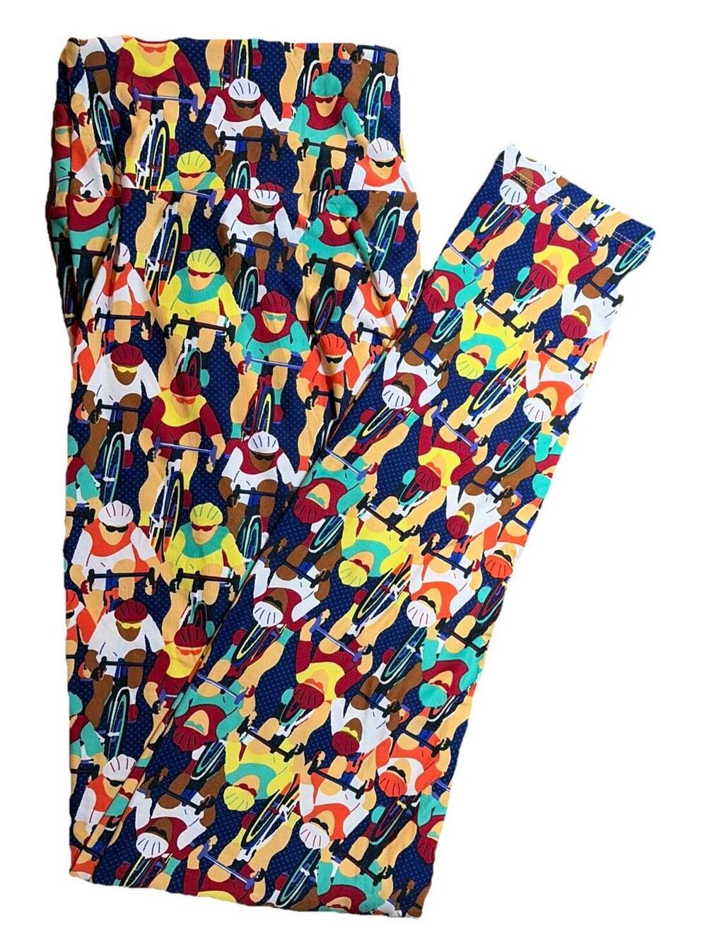 New LuLaRoe TC Multicolor Cyclists Riding Road Bikes Bicycles Size TC (12-18)